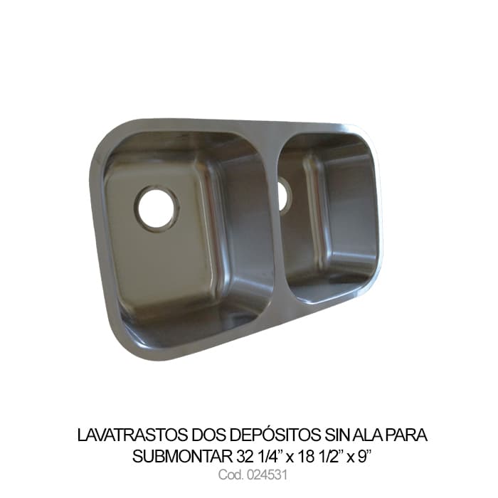 LAVAT 2 DEP S/ALA DE SUBMONTAR 32-1/4X18-1/2X9" NIAGARA