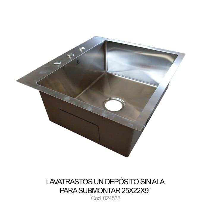 LAVAT 1 DEP S/ALA DE SUBMONTAR 25X22X9" NIAGARA
