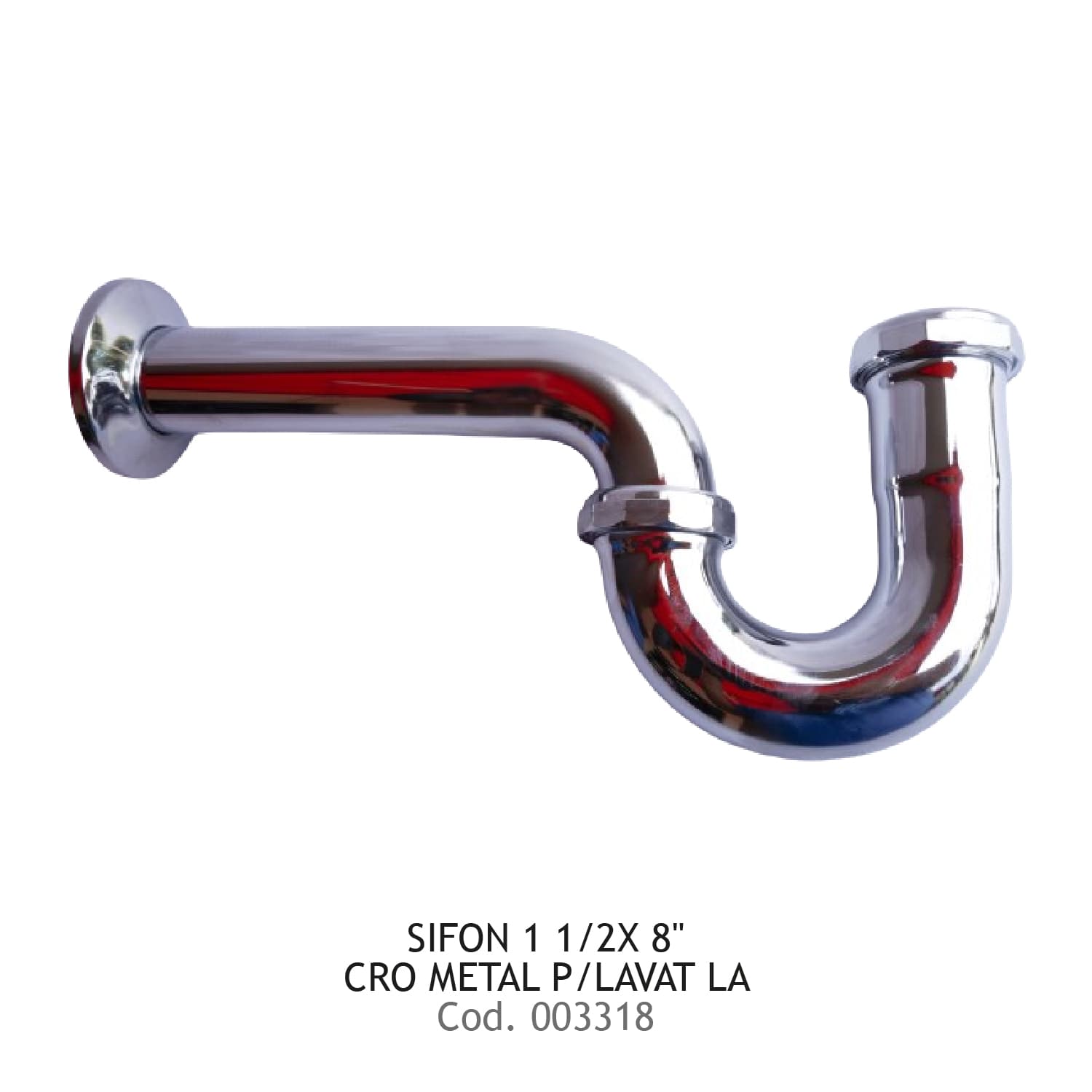 SIFON 1 1/2X 8" CRO METAL P/LAVAT LA