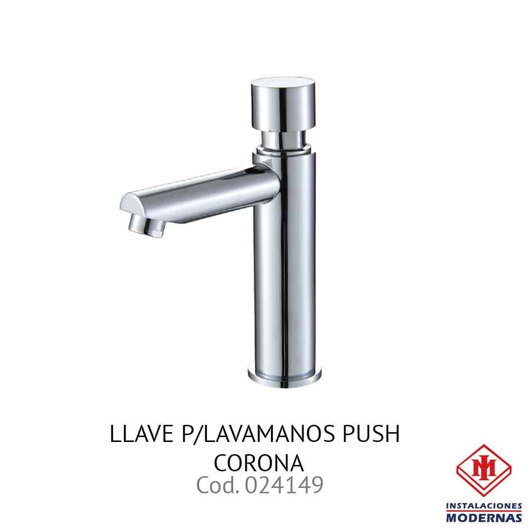LLAVE P/LAVAMANOS PUSH CORONA