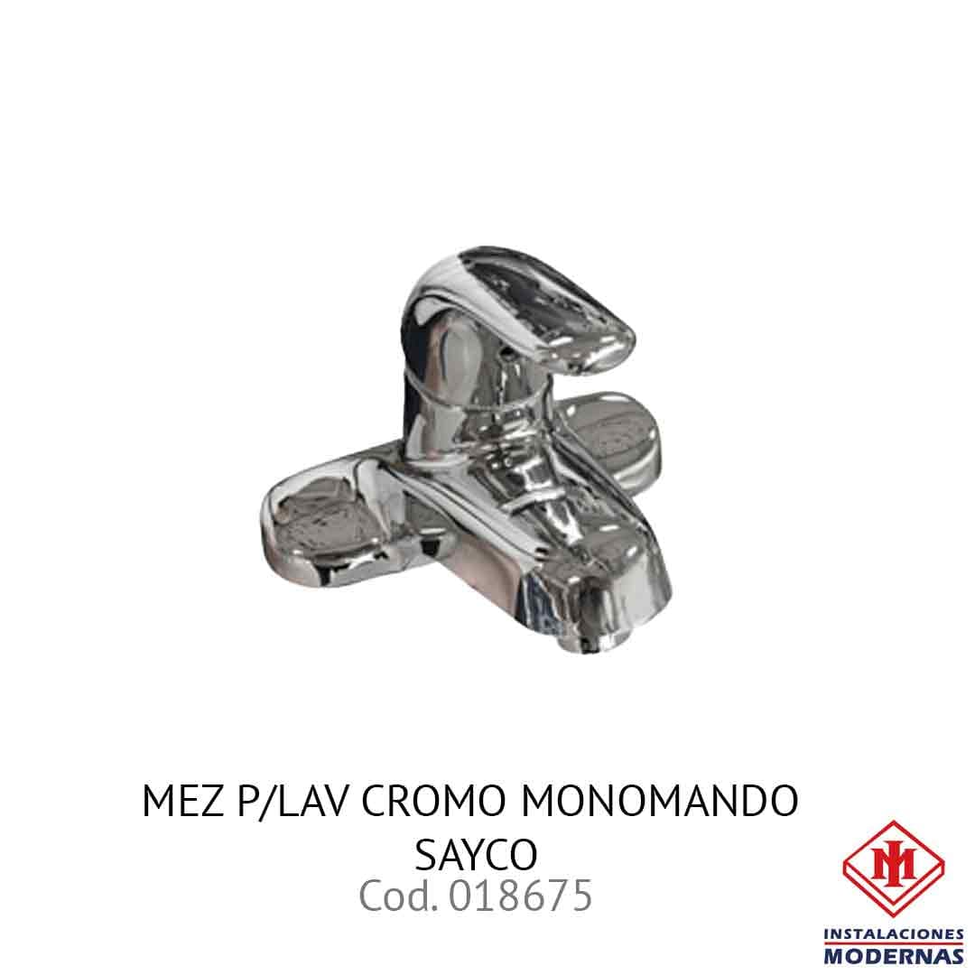 MEZ MONO 4" P/Lavamanos CROMO SAYCO