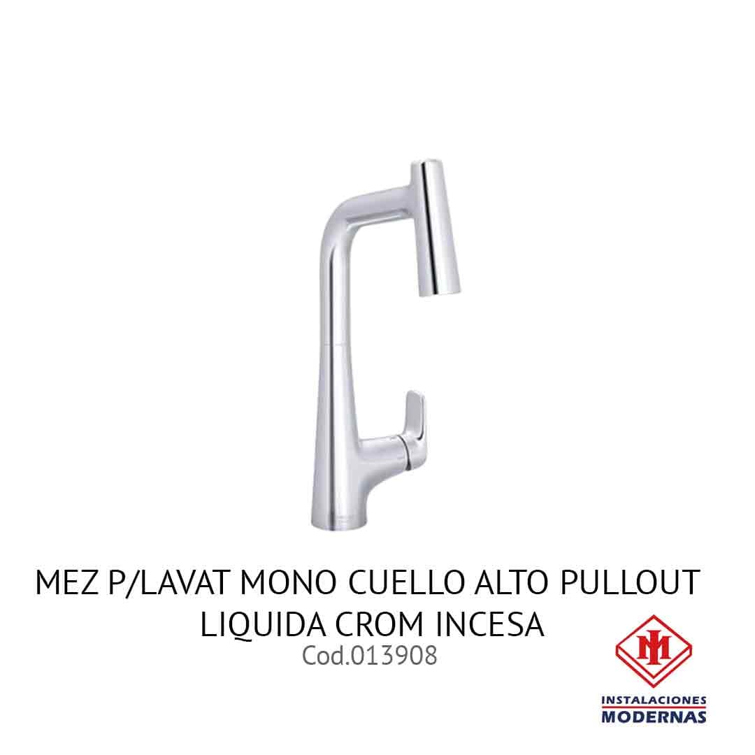 MEZ P/LAVAT MONO CUELLO ALTO PULLOUT lLIQUIDA CROM INCESA