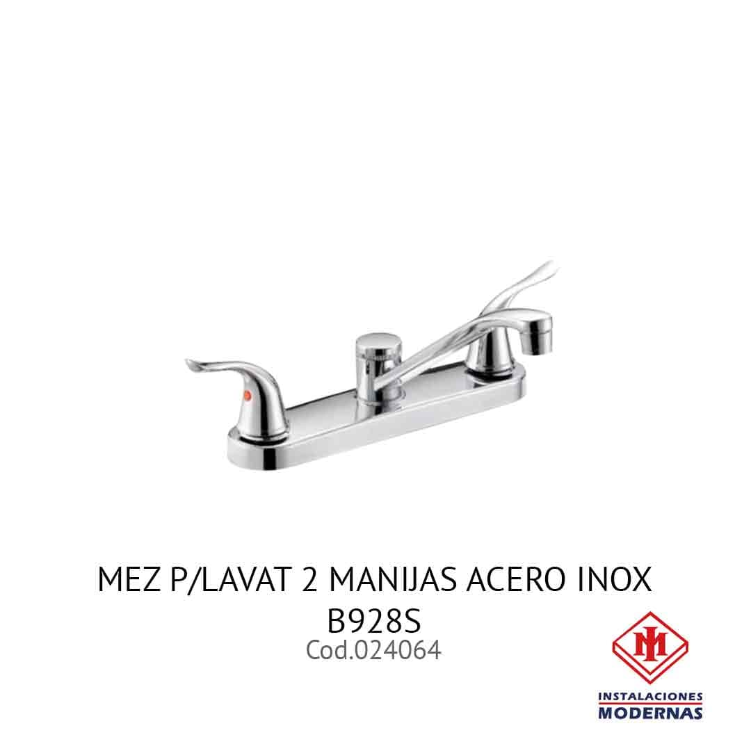 MEZ P/LAVAT 2 MANIJAS ACERO INOX B928S