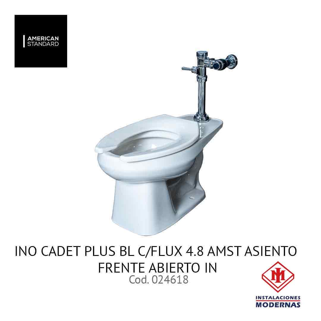 INODORO CADET PLUS BL C/FLUX 4.8 AMST  ASIENTO FRENTE ABIERTO INCESA
