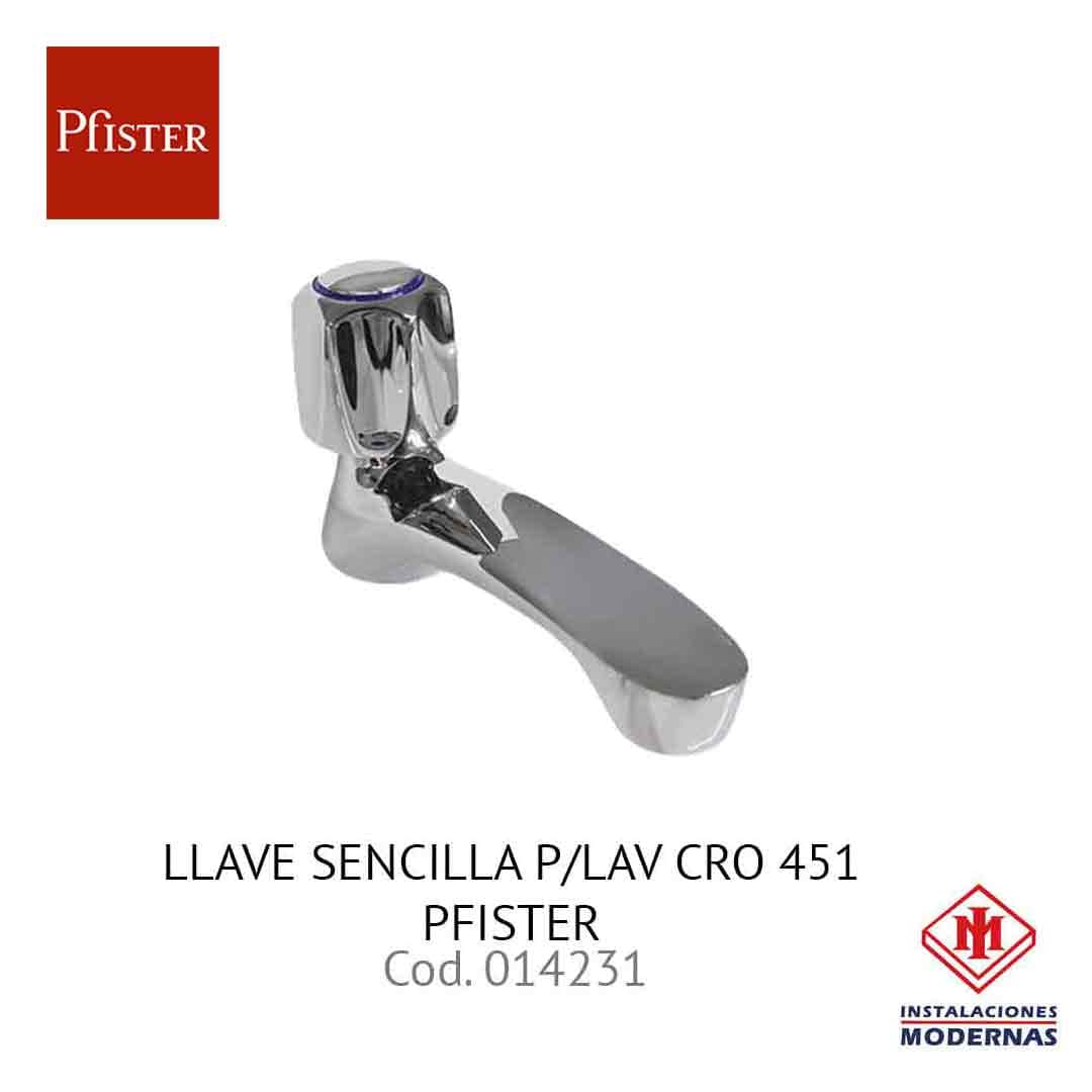LLAVE SENCILLA P/Lavamanos CRO 451 PFISTER