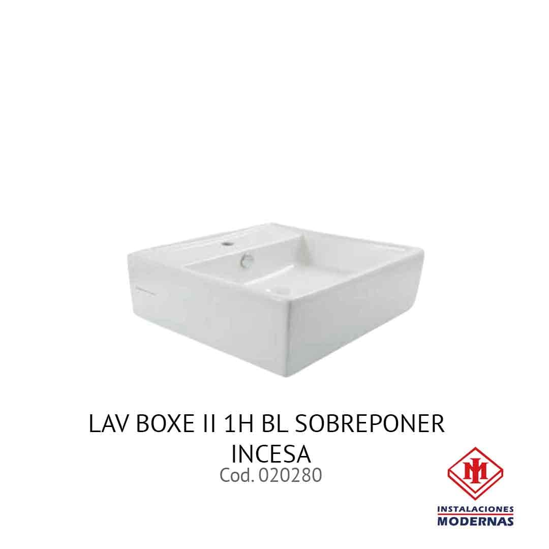 Lavamanos BOXE II 1H BL SOBREPONER INCESA