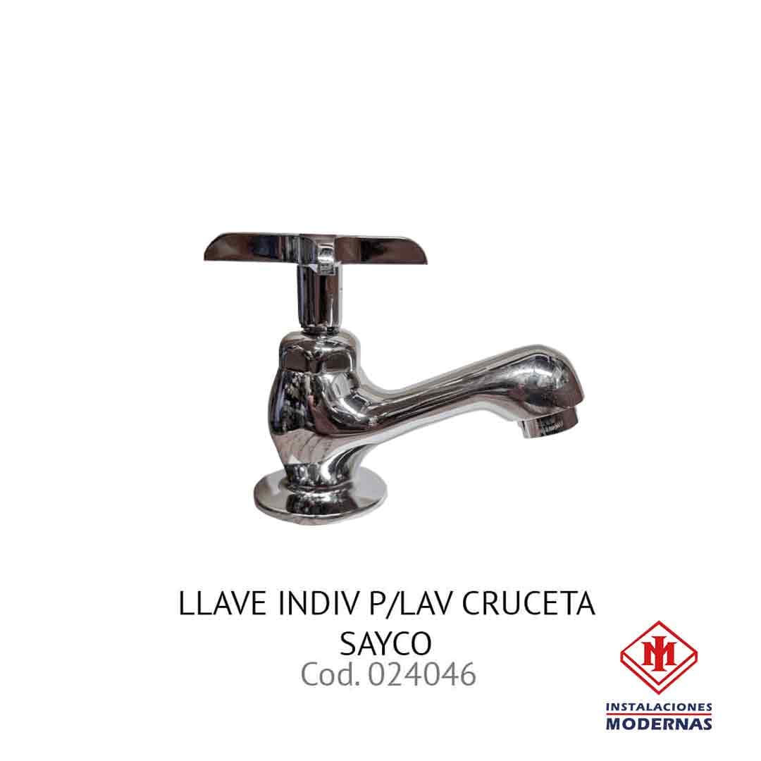 LLAVE INDIV P/Lavamanos CRUCETA  SAYCO