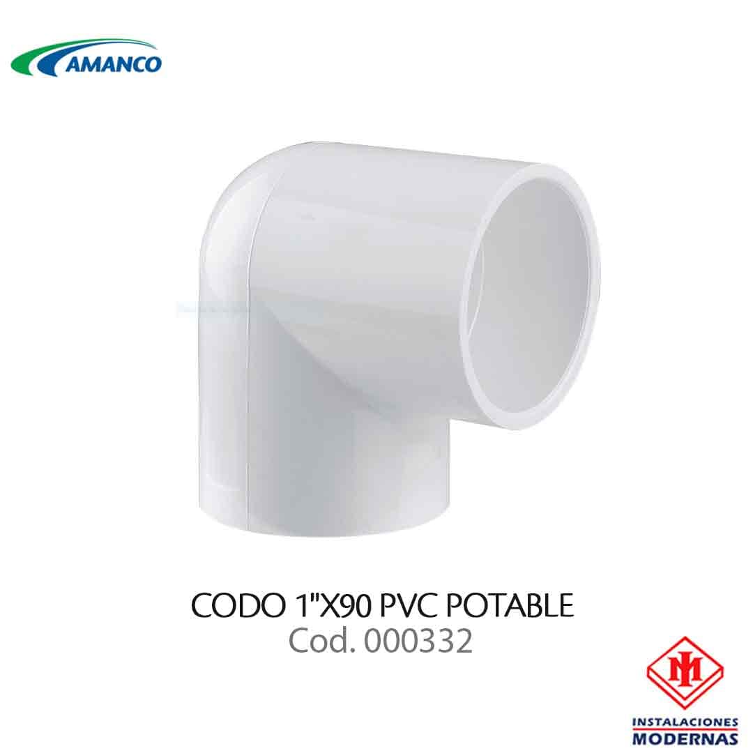 CODO 1"X90 PVC POTABLE
