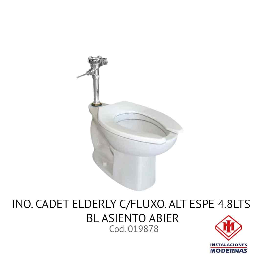 INODORO. CADET ELDERLY C/FLUXO. ALT ESPE 4.8LTS BL asiento abierto INCESA