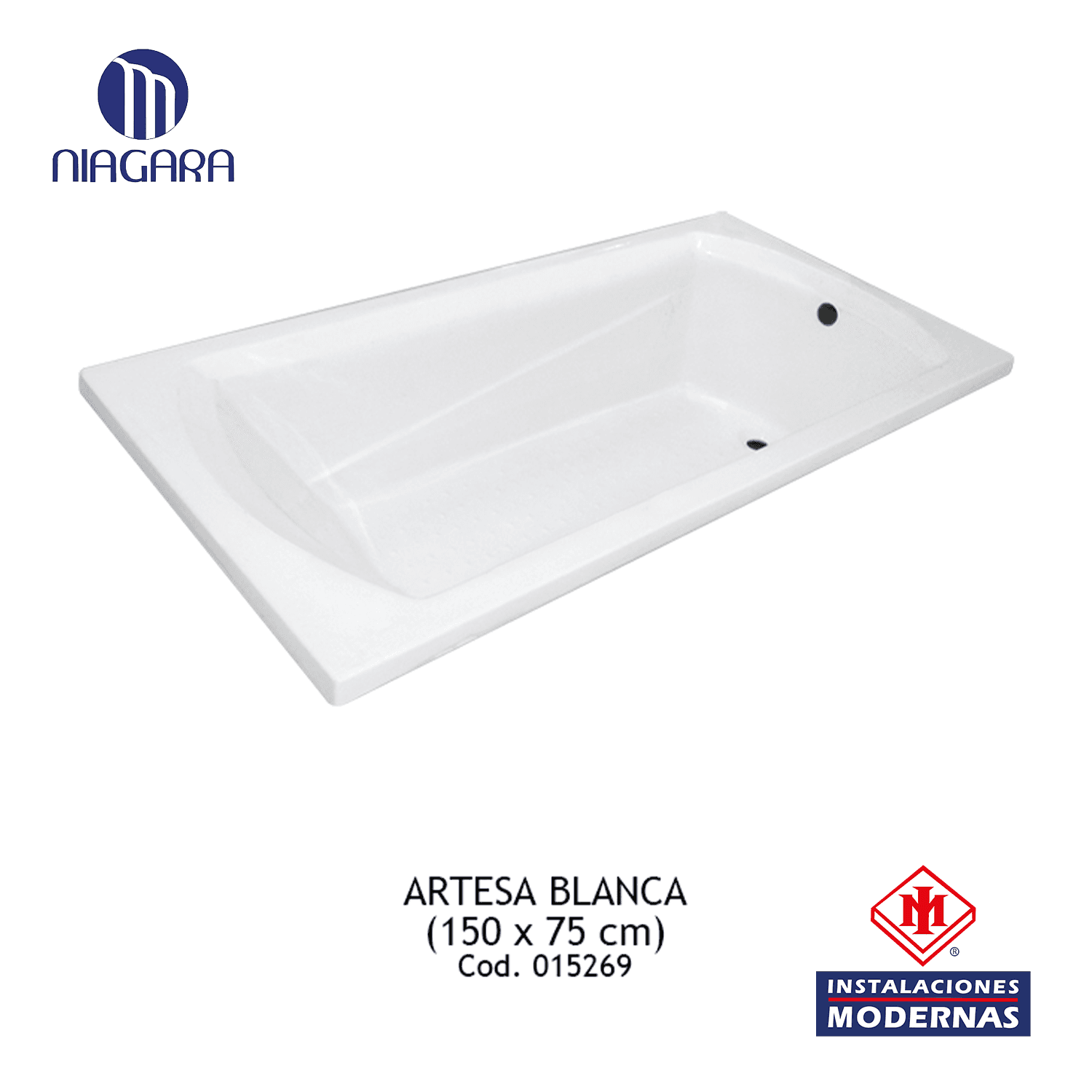 ARTESA BLANCA 150X75CM CALIFORNIA NIAGARA