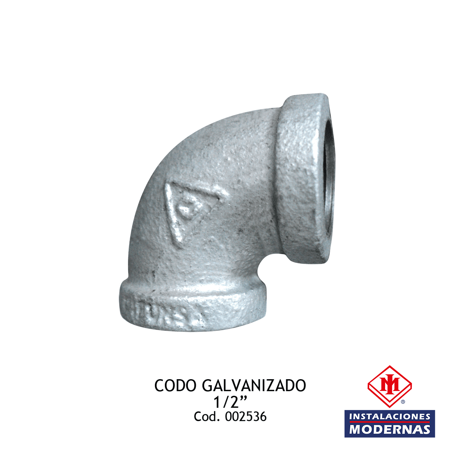 CODO 1/2" A 90 GALVANIZADO
