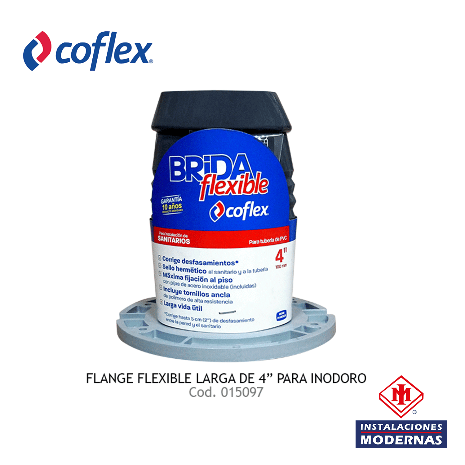 FLANGE FLEXIBLE LARGA 4" P/INODORO COFLEX