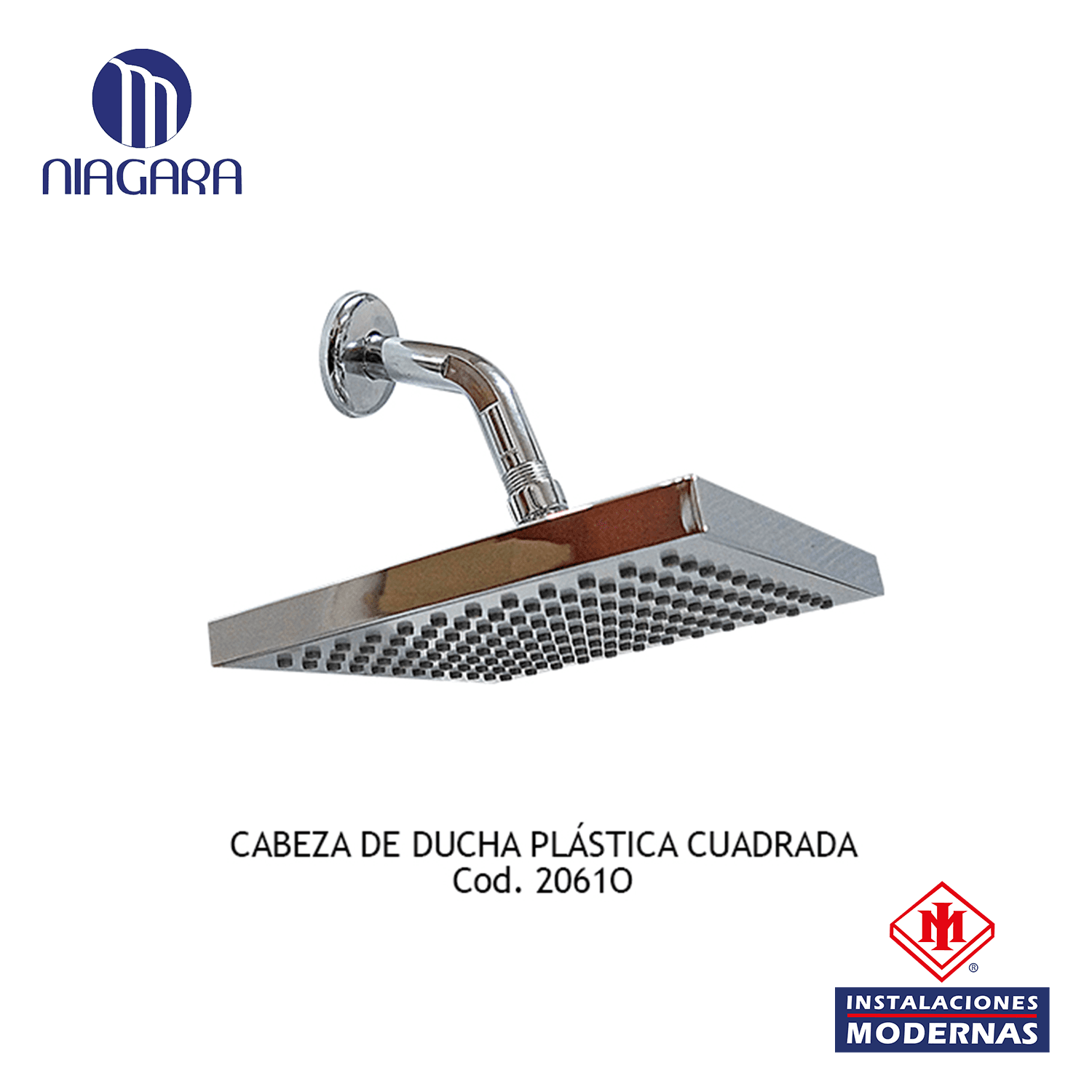 CABEZA DE DUCHA PLAS BL CUADRADO TS-8005-2