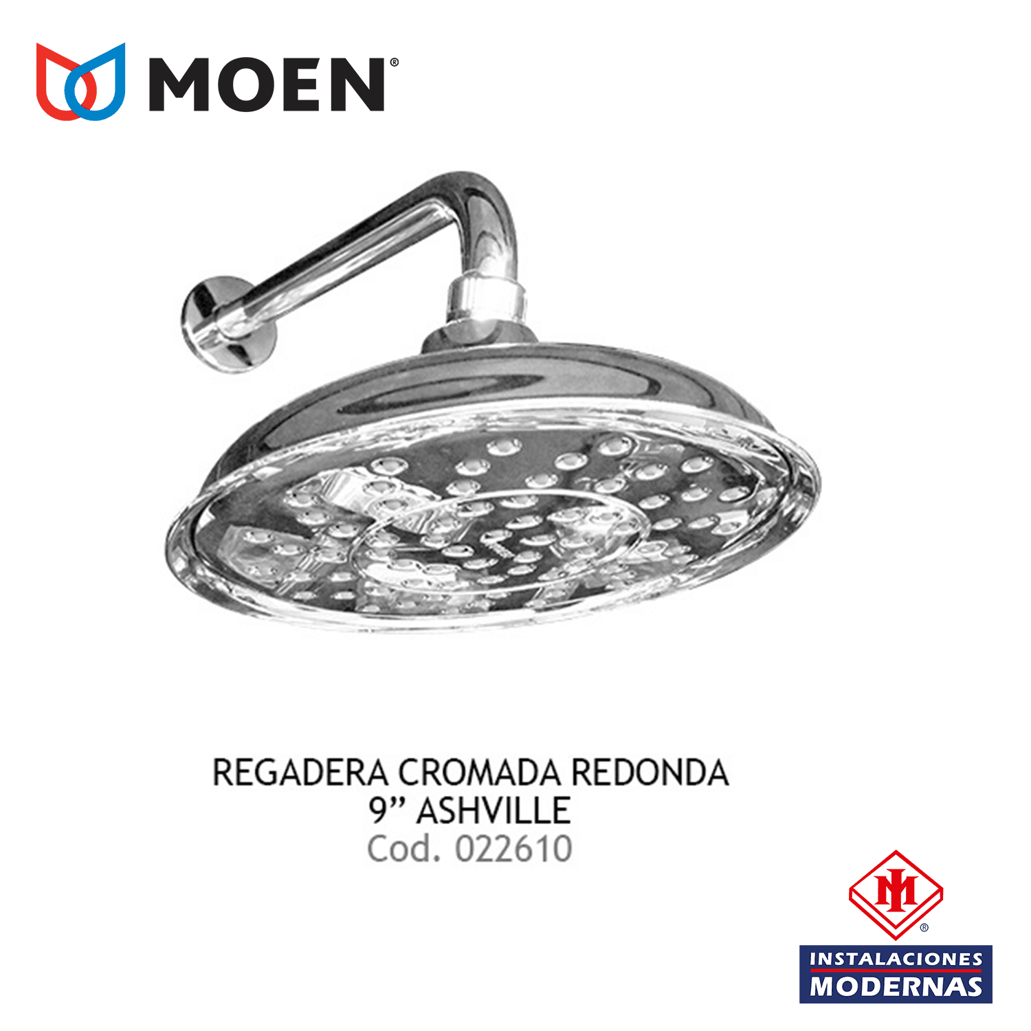 REG CROMADA 1 FUNCION 9" ASHVILLE MOEN