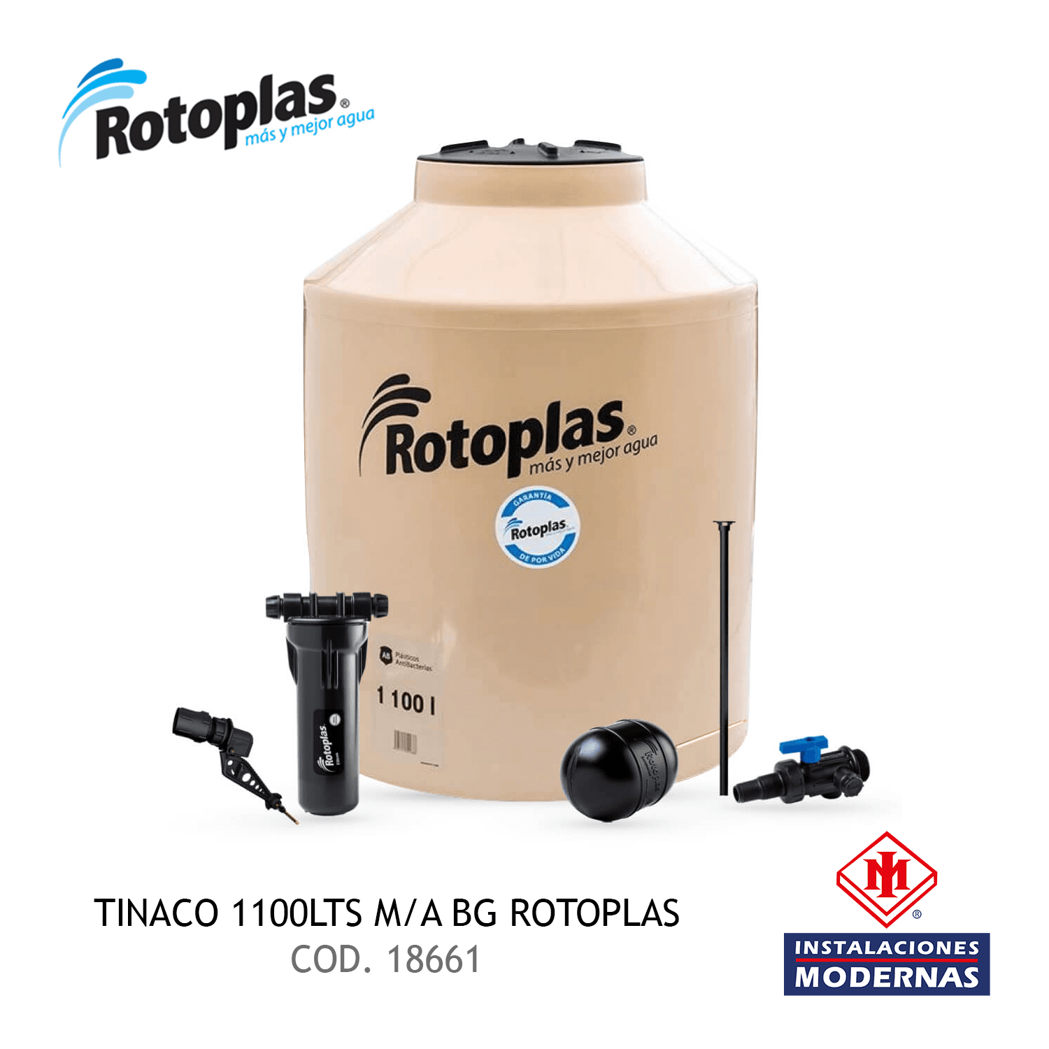 TINACO 1100LTS M/A BG ROTOPLAS