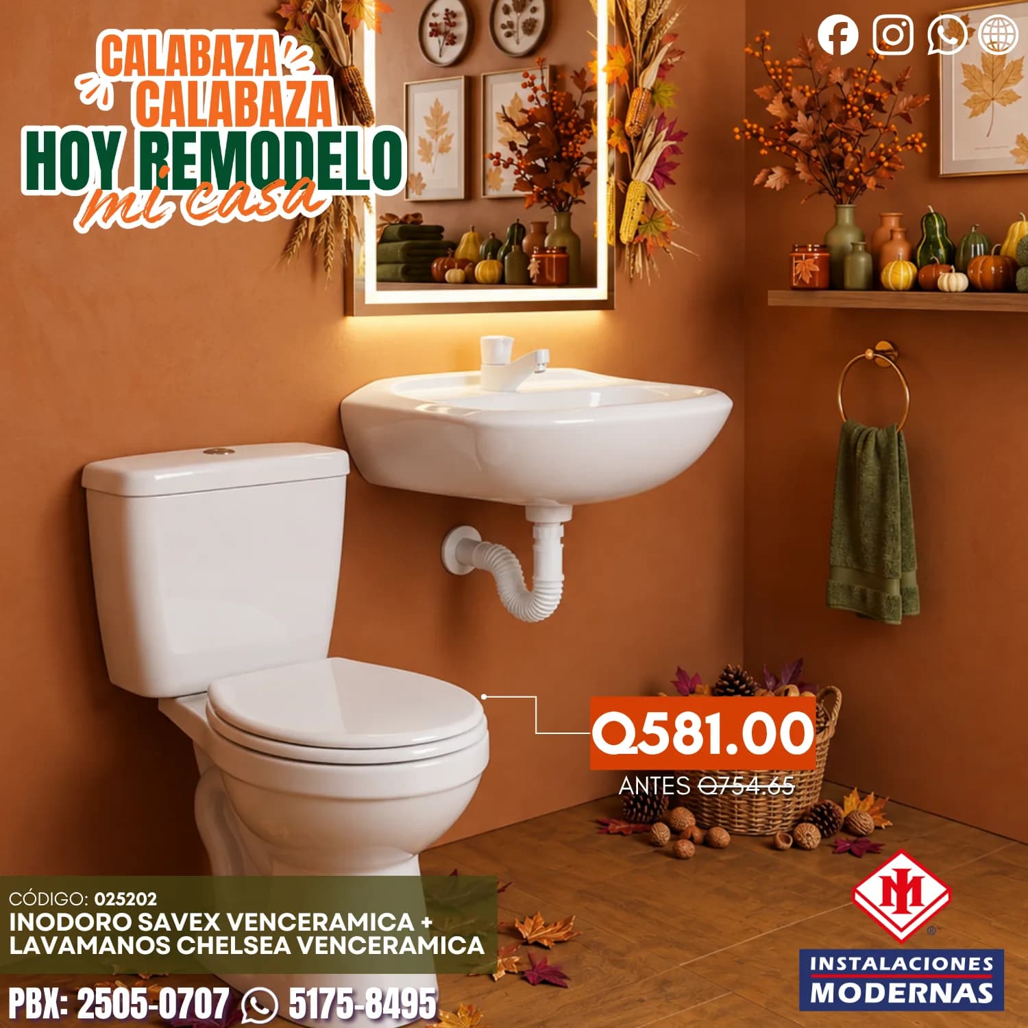 COMBO INODORO SAVEX RED BL + Lavamanos CHELSEA BL C/ACCS S/PED